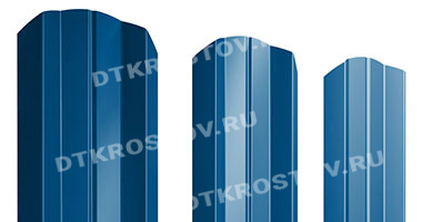 Фото евроштакетника для забора М-образный фигурный 0.4 сигнальный синий со склада в Ростове-на-Дону