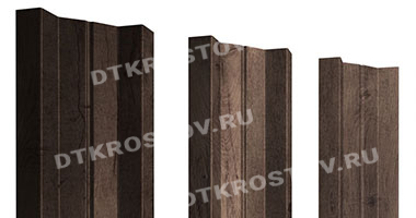 Фото евроштакетника для забора М-образный Print Premium 0.45 Almond Wood со склада в Ростове-на-Дону