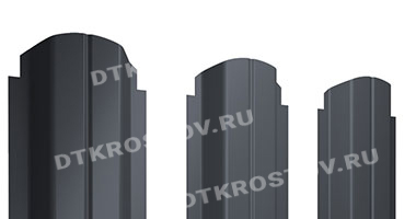 Фото евроштакетника для забора П-образный фигурный PurPro Matt 0.5 графитовый серый со склада в Ростове-на-Дону