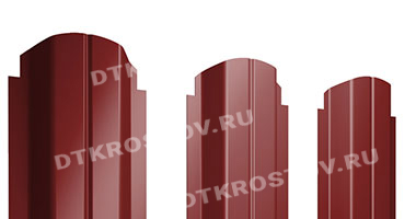 Фото евроштакетника для забора П-образный фигурный Drap 0.45 коричнево-красный со склада в Ростове-на-Дону