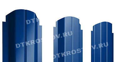 Фото евроштакетника для забора П-образный фигурный двусторонний 0.45 ультрамарин со склада в Ростове-на-Дону