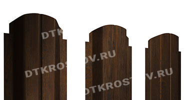 Фото евроштакетника для забора П-образный фигурный Print-Double Elite 0.45 Chestnut Wood со склада в Ростове-на-Дону