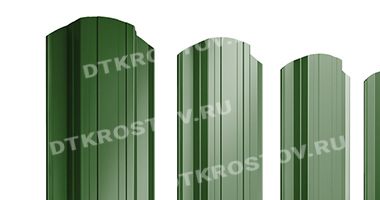 Фото евроштакетника для забора прямоугольный фигурный Satin 0.5 лиственно-зеленый со склада в Ростове-на-Дону