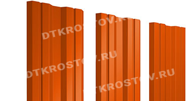 Фото евроштакетника для забора Twin Drap TwinColor 0.45 чистый оранжевый со склада в Ростове-на-Дону