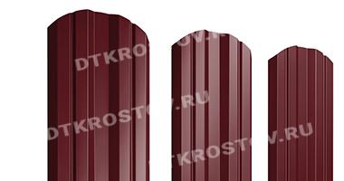 Фото евроштакетника для забора Twin фигурный Drap Twin фигурныйColor 0.45 красное вино со склада в Ростове-на-Дону