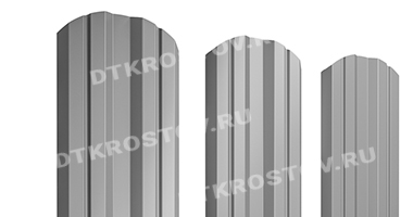 Фото евроштакетника для забора Twin фигурный 0.45 сигнальный серый со склада в Ростове-на-Дону