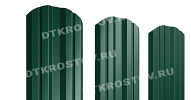 Фото евроштакетника для забора Twin фигурный 0.4 зеленый мох со склада в Ростове-на-Дону