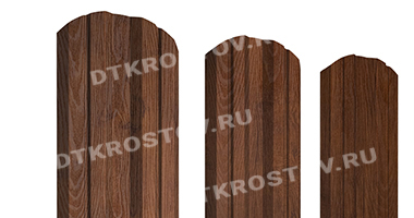 Фото евроштакетника для забора Twin фигурный Print Premium 0.45 Golden Wood со склада в Ростове-на-Дону