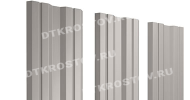 Фото евроштакетника для забора Twin GreenCoat Pural BT 0.5 светло-серый со склада в Ростове-на-Дону