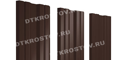 Фото евроштакетника для забора Twin 0.45 шоколадно-коричневый со склада в Ростове-на-Дону