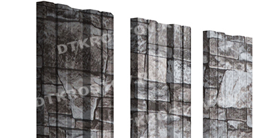 Фото евроштакетника для забора Twin Print-Double Elite 0.45 Fine Stone со склада в Ростове-на-Дону