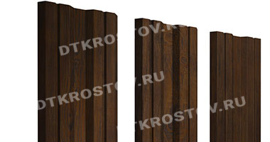 Фото евроштакетника для забора Twin Print Elite 0.45 Chestnut Wood со склада в Ростове-на-Дону