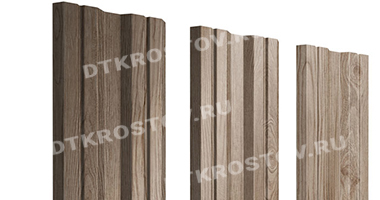 Фото евроштакетника для забора Twin Print Premium 0.45 Almond Wood со склада в Ростове-на-Дону