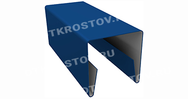 Фото планки П-образной заборной 20x20x20 толщиной 0,45 мм сигнальный синий со склада в Ростове-на-Дону