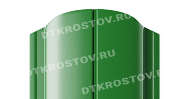 Фото евроштакетника для забора МП ELLIPSE фигурный верх 0.45 лиственно-зеленый со склада в Ростове-на-Дону