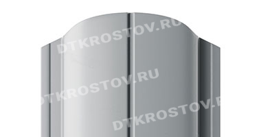 Фото евроштакетника для забора МП ELLIPSE фигурный верх 0.45 сигнальный серый со склада в Ростове-на-Дону