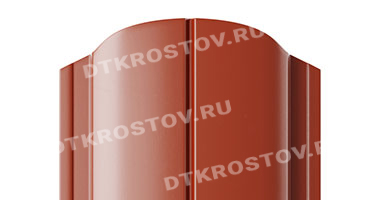 Фото евроштакетника для забора МП ELLIPSE фигурный верх 0.45 медно-коричневый со склада в Ростове-на-Дону