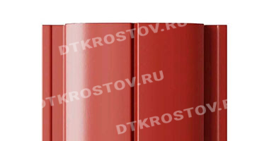 Фото евроштакетника для забора МП ELLIPSE прямой верх 0.45 коричнево-красный со склада в Ростове-на-Дону