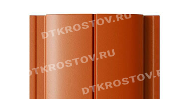 Фото евроштакетника для забора МП ELLIPSE прямой верх 0.45 оранжево-коричневый со склада в Ростове-на-Дону