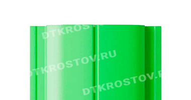 Фото евроштакетника для забора МП ELLIPSE прямой верх 0.5 с покрытием NormanMP желто-зеленый со склада в Ростове-на-Дону