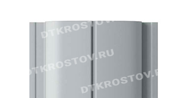 Фото евроштакетника для забора МП ELLIPSE прямой верх 0.5 с покрытием NormanMP серебристо-серый со склада в Ростове-на-Дону
