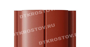 Фото евроштакетника для забора МП ELLIPSE прямой верх 0.5 с покрытием PURETAN коричнево-красный со склада в Ростове-на-Дону