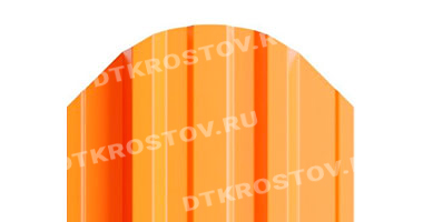 Фото евроштакетника для забора МП TRAPEZE прямой верх 0.45 чистый оранжевый со склада в Ростове-на-Дону