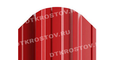 Фото евроштакетника для забора МП TRAPEZE прямой верх 0.45 рубиново-красный со склада в Ростове-на-Дону