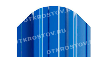 Фото евроштакетника для забора МП TRAPEZE прямой верх 0.4 сигнальный синий со склада в Ростове-на-Дону