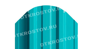 Фото евроштакетника для забора МП TRAPEZE прямой верх 0.4 водная синь со склада в Ростове-на-Дону