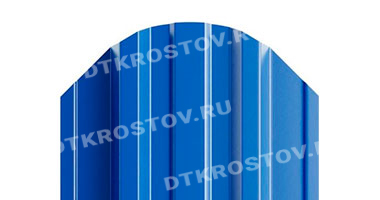 Фото евроштакетника для забора МП TRAPEZE фигурный верх 0.5 с покрытием NormanMP сигнальный синий со склада в Ростове-на-Дону