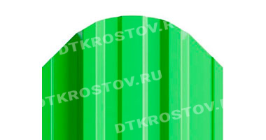 Фото евроштакетника для забора МП TRAPEZE фигурный верх 0.5 с покрытием NormanMP желто-зеленый со склада в Ростове-на-Дону