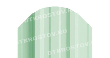 Фото евроштакетника для забора МП TRAPEZE фигурный верх 0.5 с покрытием NormanMP светло-зеленый со склада в Ростове-на-Дону