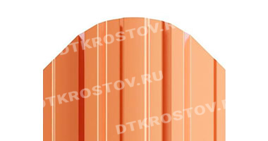 Фото евроштакетника для забора МП TRAPEZE фигурный верх 0.5 с покрытием PURETAN пастельно-оранжевый со склада в Ростове-на-Дону