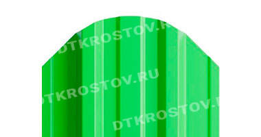 Фото евроштакетника для забора МП TRAPEZE фигурный верх 0.5 с покрытием PURETAN желто-зеленый со склада в Ростове-на-Дону