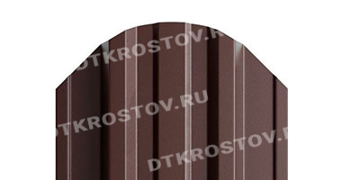 Фото евроштакетника для забора МП TRAPEZE фигурный верх 0.5 с покрытием PURETAN шоколад со склада в Ростове-на-Дону
