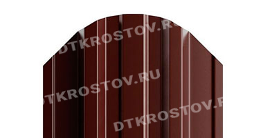 Фото евроштакетника для забора МП TRAPEZE прямой верх 0.45 двусторонний шоколад со склада в Ростове-на-Дону