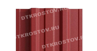 Фото евроштакетника для забора МП TRAPEZE прямой верх 0.45 с покрытием VikingMP коричнево-красный со склада в Ростове-на-Дону