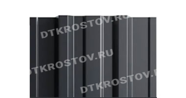 Фото евроштакетника для забора МП TRAPEZE прямой верх 0.4 графитовый серый со склада в Ростове-на-Дону