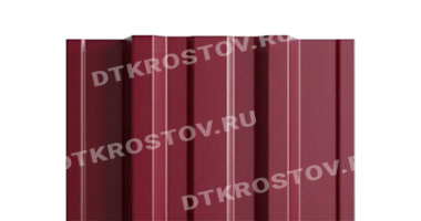 Фото евроштакетника для забора МП TRAPEZE прямой верх 0.5 с покрытием NormanMP красное вино со склада в Ростове-на-Дону