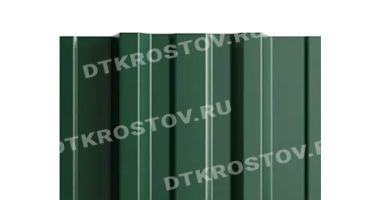Фото евроштакетника для забора МП TRAPEZE прямой верх 0.5 с покрытием NormanMP зеленый мох со склада в Ростове-на-Дону