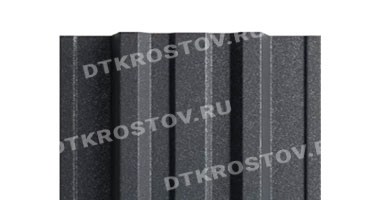Фото евроштакетника для забора МП TRAPEZE прямой верх 0.5 с покрытием VikingMP E графитовый серый со склада в Ростове-на-Дону