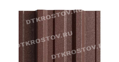 Фото евроштакетника для забора МП TRAPEZE прямой верх 0.5 с покрытием VikingMP E шоколад со склада в Ростове-на-Дону