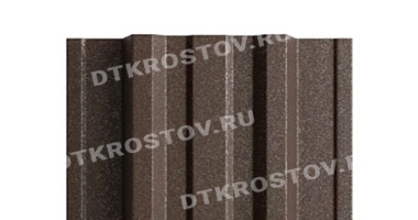 Фото евроштакетника для забора МП TRAPEZE прямой верх 0.5 с покрытием VikingMP E серо-коричневый со склада в Ростове-на-Дону
