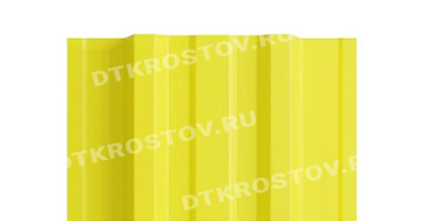Фото евроштакетника для забора МП TRAPEZE прямой верх 0.45 двусторонний цинково-желтый со склада в Ростове-на-Дону