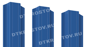 Фото евроштакетника для забора ВИК ВИК Баррера прямой рез сигнальный синий со склада в Ростове-на-Дону