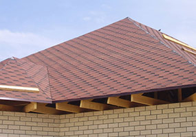 изображение крыши дома с гибкой черепицей Деке серия Премиум коллекция Шеффилд