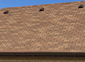 изображение крыши дома с гибкой черепицей Деке серия Стандарт коллекция Крона