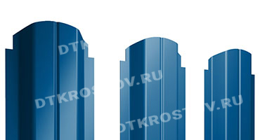 Фото евроштакетника для забора П-образный фигурный 0.45 сигнальный синий со склада в Ростове-на-Дону