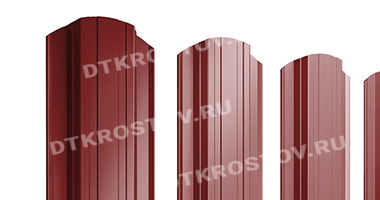 Фото евроштакетника для забора прямоугольный фигурный 0.45 коричнево-красный со склада в Ростове-на-Дону